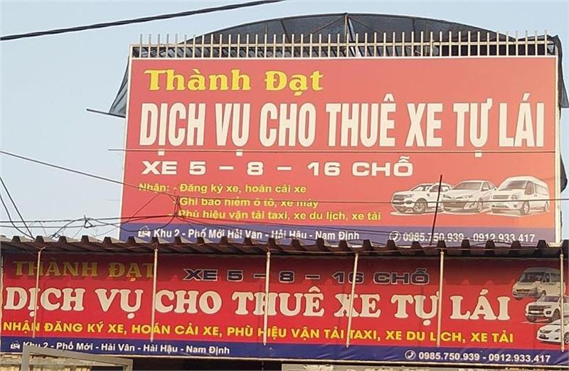 Cho Thuê Xe Tự Lái tại Thị Trấn Cát Thành Trực Ninh Nam Định